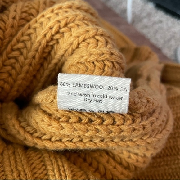 Far Afield Honey Mustard Tanner Ribbed Knit Sweater Size 4 - Picture 5 of 5